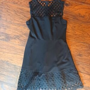 Betsey Johnson Midi Sleeveless Corporate Goth Dress Size 10